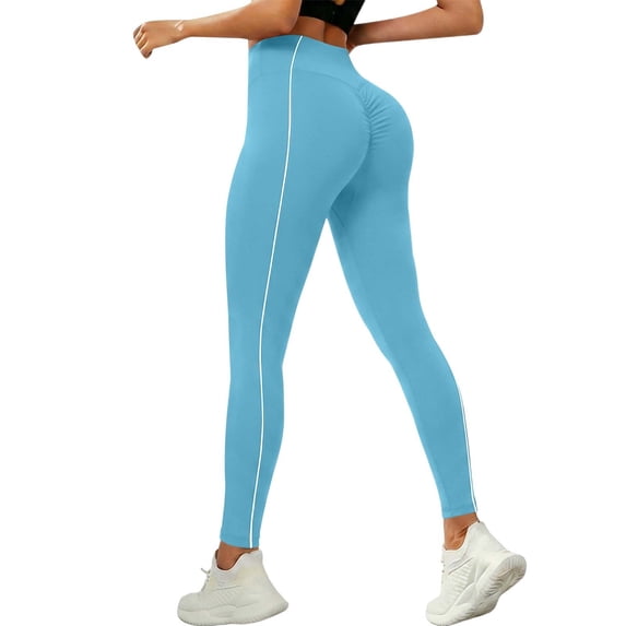 Women Leggings Tummy Control High Waist Thick Stretch Workout Running Leggings Yoga Pants for Women Blue