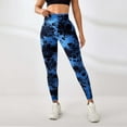 thumbnail image 1 of Women Leggings Yoga Pants With Pockets for Women Women's Fashionable Tie Yoga Pants Summer High Waisted Hip Lifting Sports Pants Yoga Pants Blue S, 1 of 3