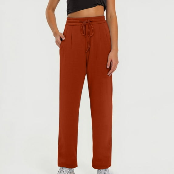 Women Leisure Printing High Waisted Wide Leg Pants Fashion Drawstring Elastic Trousers Comfy Straight Leg Long Pants With Pockets Sweatpants Womens plus Size Pants Casual Work Cute Sweatpants plus
