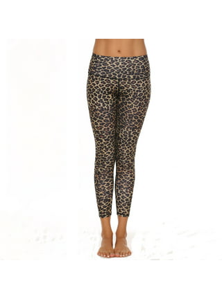 White Mark Women's Plus Size Casual Leopard Print Leggings 