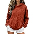thumbnail image 1 of Women Leopard Print Hoodie Long Sleeve Casual Pullover Sweatshirt Relaxed Fit Soft Hooded Top, 1 of 4