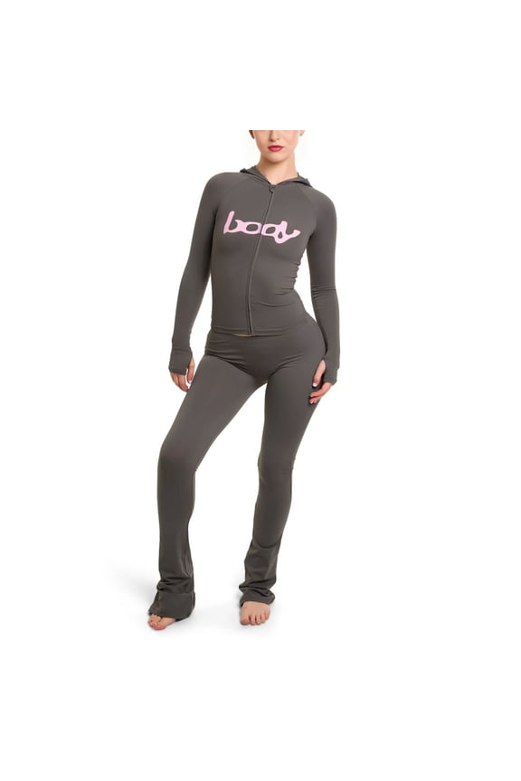 Women Leopard Print Hoodie Tracksuit Letter Graphic Long Sleeve Jacket Pants Set