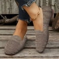 thumbnail image 1 of Women Leopard Print Square Toe Knitted Loafers Breathable Slip On Walking Shoes Lightweight Soft Sole Casual Footwear for Daily Wear, 1 of 4
