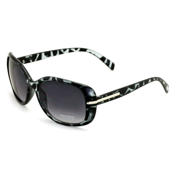 Women Leopard Print Sunglasses - Oversized Vintage Rectangular - 100% UVA and UVB