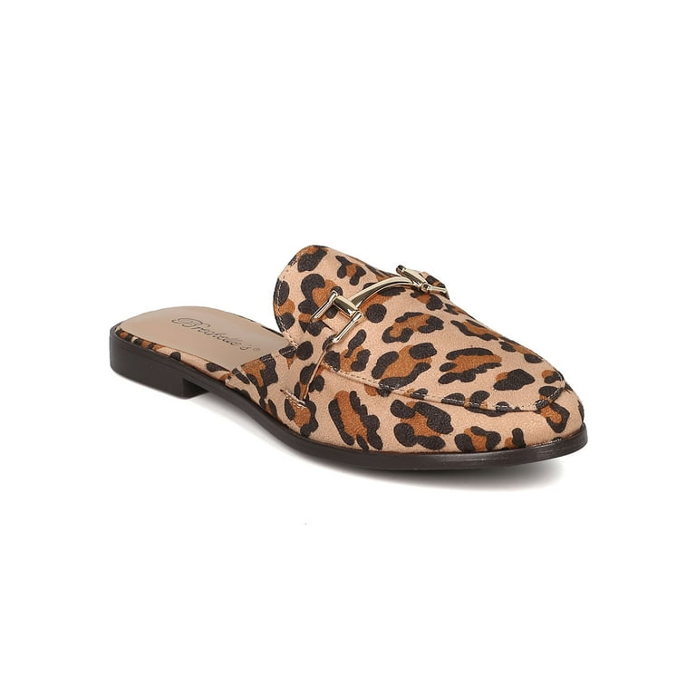 Leopard on sale mule slides