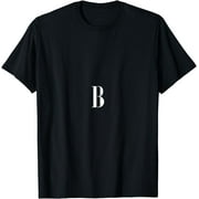 Women Letter B Capital Alphabet Monogram Initial T-Shirt
