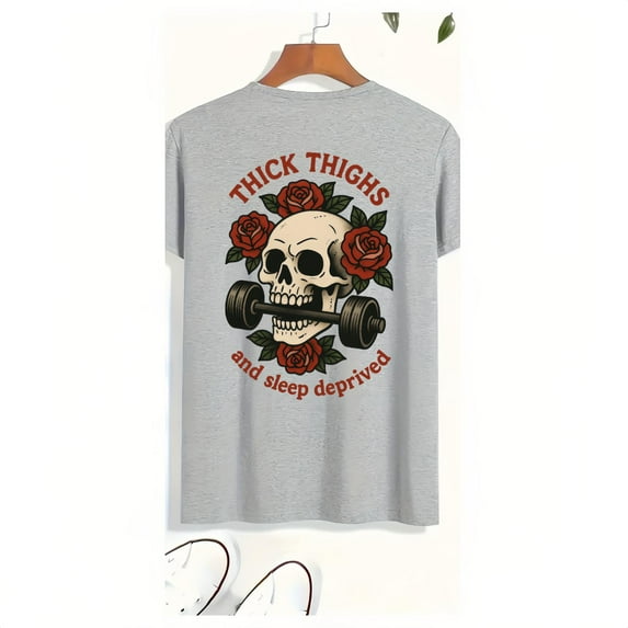 Women Letter Graphic Tee Sleep Design Red Roses Vintage Comfortable Comfort Trendy T-Shirt Top Gray S-3XL