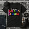 thumbnail image 1 of Women Letter Graphic Tee T-Shirt School Trendy Top Adorable Design Casual Short Sleeve Crew Neck Black S-5XL, 1 of 5