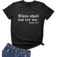 thumbnail image 1 of Women Letter Print T Shirt Short Sleeve Cute Graphic Tees Tops, 1 of 4