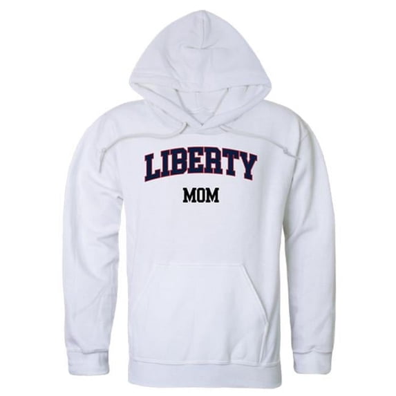 Women Liberty Flames Mom Hoodie, White - Large