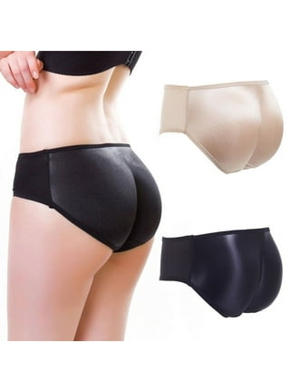Women's Padded Underwear Butt Enhancer Pads Panties (1 Pack) Seamless  Petite Briefs,Black OR Skin Tone To Choose ,4XL-M Six Size to Choose 