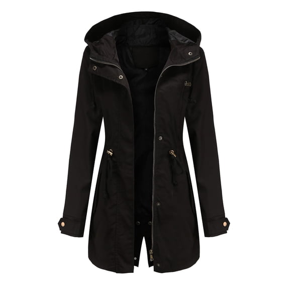 Women Light Jacket Active Outdoor Trench Windbreaker Coat With Hood Lightweight Plus Size For Girls Half Zip Windbreaker plus Size Womens Rain Coats Womens Jacket plus Size plus Size Pullover