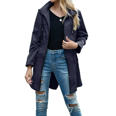 AnuYalue 2024 Coat Clearance Womens Waterproof Rain Jacket with Hood ...