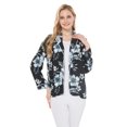 thumbnail image 1 of Women Light Weight Rayon Casual Open Front Jacket Cardigan Midnight Bloom Large, 1 of 5