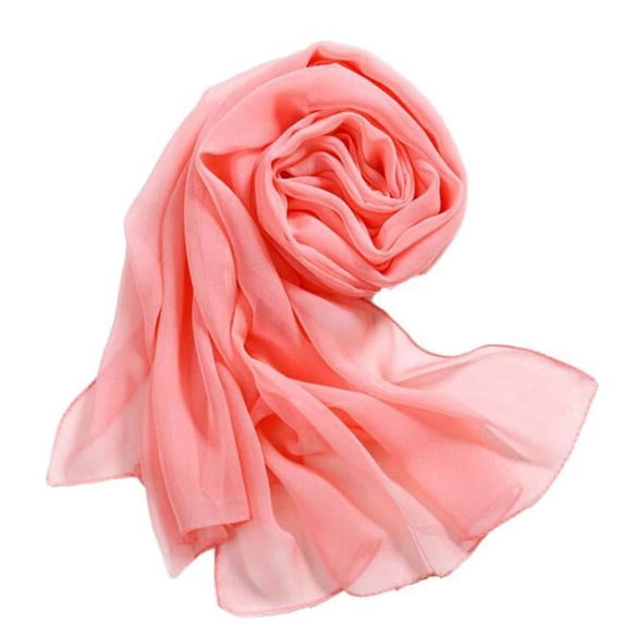 Women Lightweight Breathable Solid Color Soft Long Fashion Scarves Sun-Proof Thin Scarves Lady Girls Wrap Shawl Long Scarf by Awwp Watermelon Red One Size
