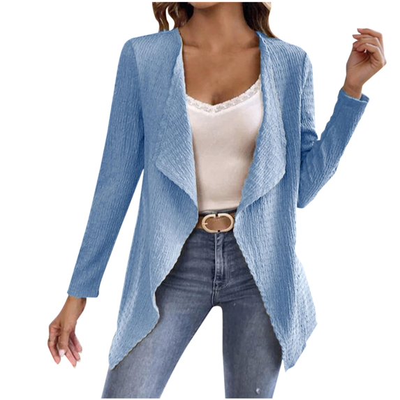 Women Lightweight Cardigan Casual Long Sleeve Sweater Loose Dressy Open Front Fall Holiday 2025 Trendy Top