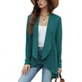 thumbnail image 1 of Women Cardigan Long Sleeve Button Down V Neck Casual Knit Sweater Open Front Cardigan Blue M, 1 of 9