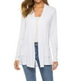 thumbnail image 1 of Women Lightweight Cardigan Sweaters with Pocket Long Sleeve Shrugs Casual Solid Color Open Front Cardigan, 1 of 3
