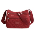 thumbnail image 1 of Women Lightweight Nylon Shoulder Bag,Multi Compartment Large Capacity,Adjustable Strap,Scratch Resistant Soft Leather,Elegant Fashion Design,Daily Work Shopping Travel Ladies Crossbody Bag, 1 of 3