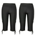thumbnail image 1 of Women Lightweight Quick-dry Stretch Friendly Long Swim Bottom High Waist Swimwear Shorts for Swimming Beach Surfing Snorkel Boarding (2 PCS), 1 of 6
