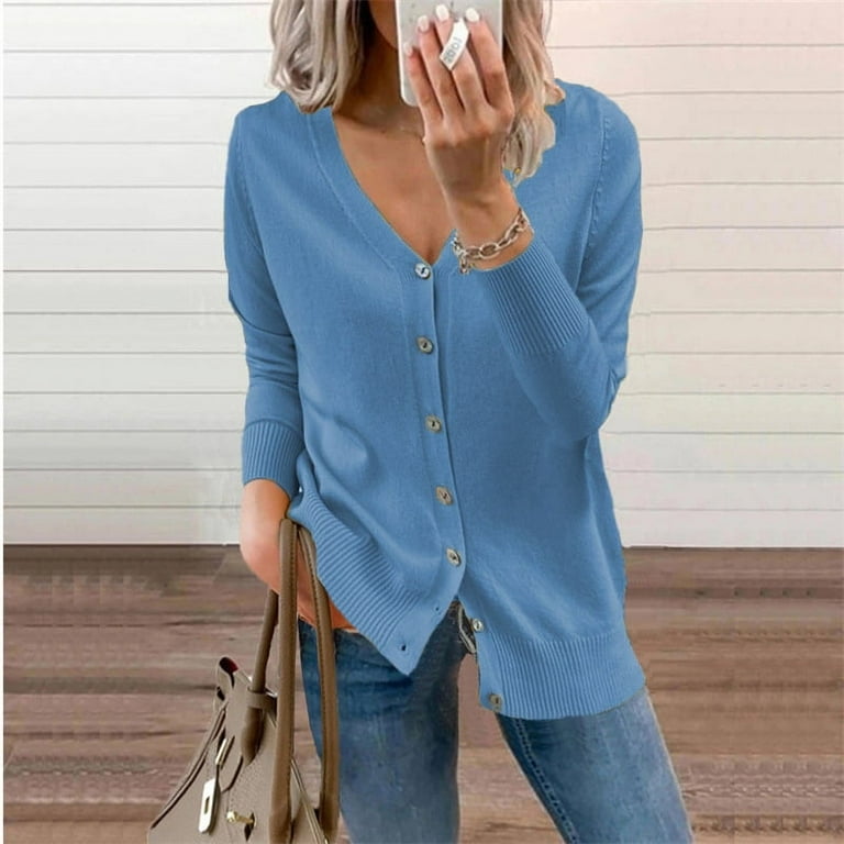 Women Lightweight Summer Cardigans Open Front Casual Solid Color