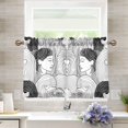 thumbnail image 1 of Women Line Kitchen Curtains Half Tier Curtain 2 Rod Pockets Bathroom Bedroom Cupborad Living Room 27"x36", 1 of 8