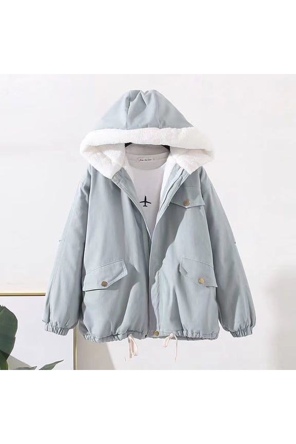 Women Lined Jacket Winter Reversible Coat Fashion Hooded Zip Up Oversized Sweatshirt Outerwear Boys 6t down Coat Women Warmest Jacket Women Womens Short down Jacket Olive Puffy Jacket Sweater Women