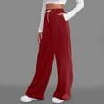 thumbnail image 1 of Women Lined Sweatpants Wide Straight Leg Pants Bottom Sweatpants Joggers Pants Workout High Waisted Yoga Pants With Pockets Harem Pant Business Casual Pants for Women Tall Casual Pants Set for Women, 1 of 5
