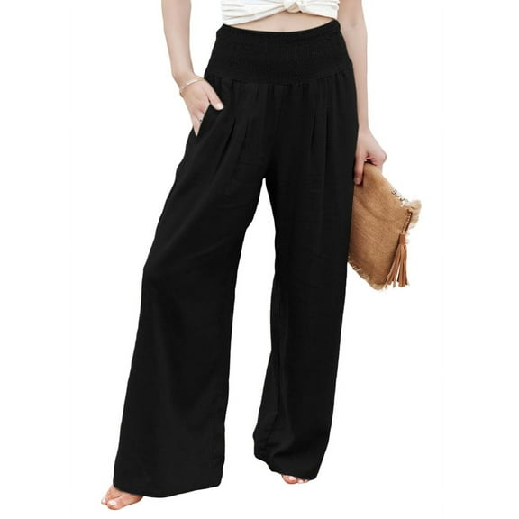 Women Linen Palazzo Pants