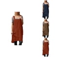 thumbnail image 1 of Women Linen Pinafore Apron Dress with Cross Back Design – Cotton Linen Work Apron for Gardening, Baking, Cooking, and Daily Tasks, 1 of 5
