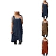 thumbnail image 1 of Women Linen Pinafore Apron Dress with Cross Back Design – Cotton Linen Work Apron for Gardening, Baking, Cooking, and Daily Tasks, 1 of 5