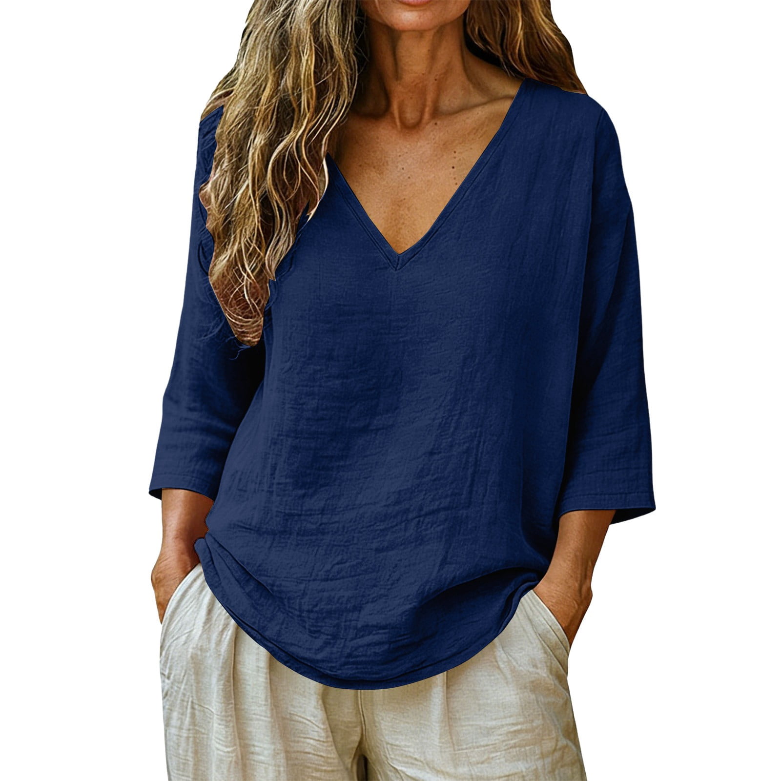 Women Linen Shirt Boho Peasant Gauze Blouses Peasant Tops For Women — free download
