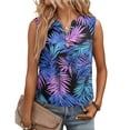thumbnail image 1 of Women Linen Tank Tops Summer Casual V Neck Sleeveless Tops Loose Flowy Button Down Boho Tshirt, 1 of 4