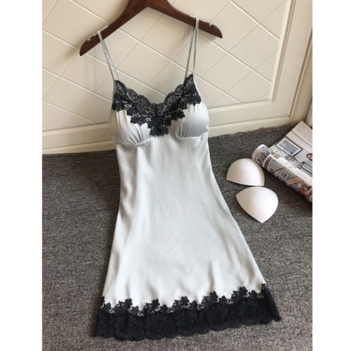 Women Lingerie Lace Dress Nightdress Spaghetti Strap Nightgowns Sleepwear