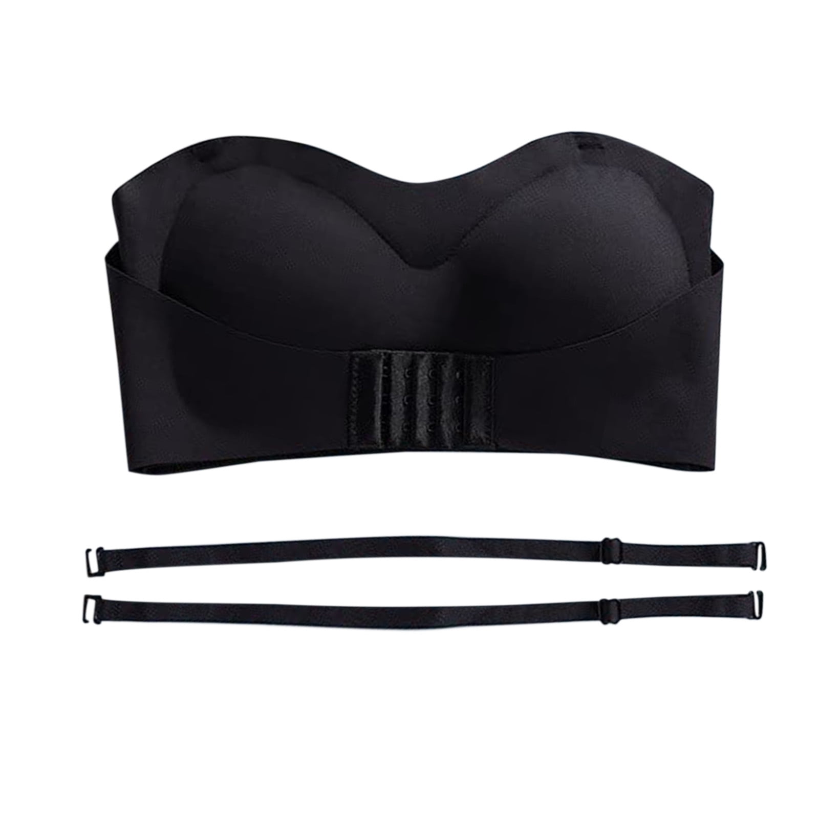 Women Lingerie Strapless Front Buckle Lift Bra Wire Slip Push Up