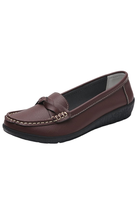 Women Loafers Flexible Breathable Slip-On Comfortable Sole Ladies Shoes for Walking Women's Flat Loafers Round Toe Minimalist Business Office Versatile Slip On Lightweight Casual Shoes