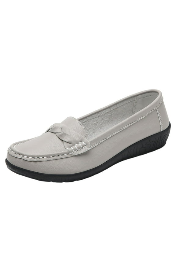 Women Loafers Flexible Breathable Slip-On Comfortable Sole Ladies Shoes for Walking Women's Flat Loafers Round Toe Minimalist Business Office Versatile Slip On Lightweight Casual Shoes
