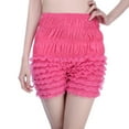 thumbnail image 1 of Women Lolita Bloomers Cute Ruffle Lace Trim Pumpkin Pants Sexy Boy Shorts Layered Bottoms Girls Y2k Fairy Sweet Pettipants, 1 of 4