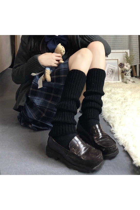 Women Lolita Socks Sweet Girls Pile Pile Socks Leg Warmers Ball Knitted Foot Cov