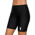 thumbnail image 1 of Women Long Board Shorts High Waist Swim Bottom Solid Swim Shorts, 1 of 7