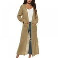 thumbnail image 1 of Women Long Cardigan Plus Size Loose Thick Sweater Asymmetrical Hem Top, 1 of 3
