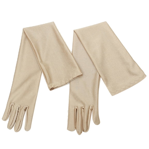 Women Long Fingerless Feather Gloves for Wedding Prom Spandex Bridal Party Gloves for Lady