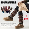 thumbnail image 1 of Women Long Leg Warmers Winter Bohemian Cover Boot Cuffs Knit Crochet Over Knee Christmas Boho, 1 of 8