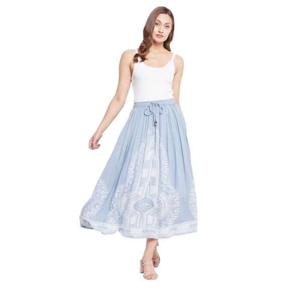 Women Long Maxi Skirt Elastic Hight Waist A Line Beach Holidays Skirts S-XL