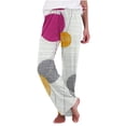 thumbnail image 1 of Women Long Pajama Pants Trendy Printed Elastic Waisted Wide Leg Lounge Bottoms Casual Baggy Lightweight Comfy Sleepwear, 1 of 5