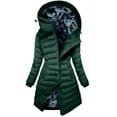 thumbnail image 1 of Women Long Quilted Puffer Jacket Oversized Fleece Lined Puffer Jacket Thicken Parka Quilted Outwear Zip Up Winter Thicken Outwear Wind Resistant Windbreaker Coats, 1 of 7