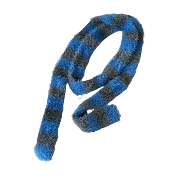 Women Long Scarf Color Block Striped Print Thin Long Scarf Cold Weather Scarf Neck Wrap Fashion Accessory-Grey