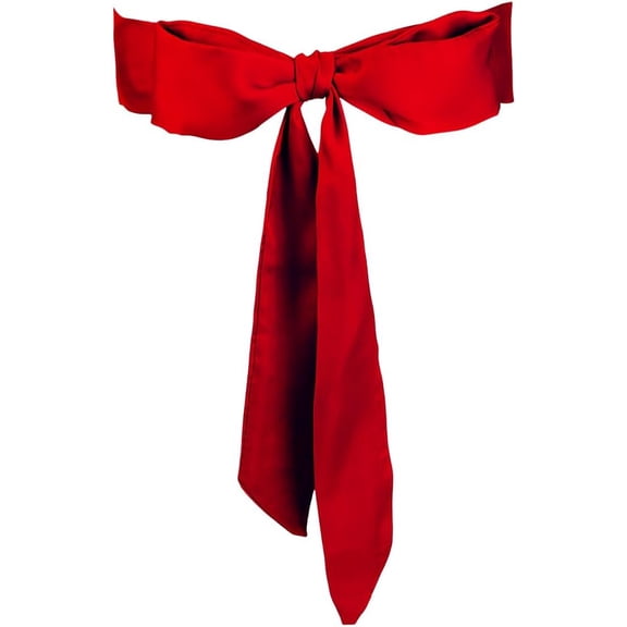 Women Long Skinny Scarf Belt Solid Color Stylish Neckerchief Ribbon Satin for Waist Wedding Silk Sash Neck Tie Gift Accessory for Handbags Hairband Party Dresses Skirt Red Red