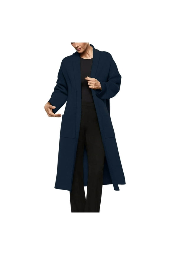Women Long Sleeve Cardigan Coat Tops Suit Cover Fashion Solid Color Smock