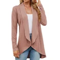thumbnail image 1 of Women Long Sleeve Cardigan Lapel Neck Sweatshirt, 1 of 1